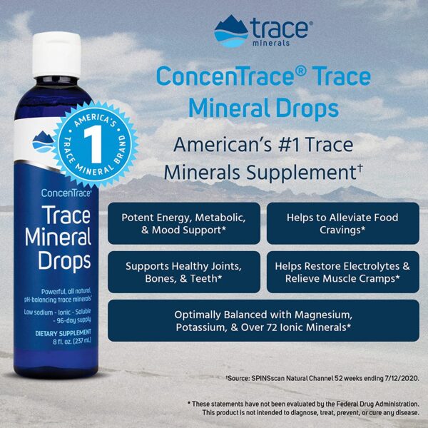 Trace Minerals Research - Concentrace Trace Mineral Drops, 8 Fl Oz Liquid, Packaging May Vary - Image 2